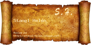 Stangl Helén névjegykártya